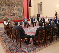 Su Majestad el Rey recibe en audiencia al Patronato de la Fundación Iberoamericana Empresarial, que promueve el desarrollo y fortalecimiento de la Com